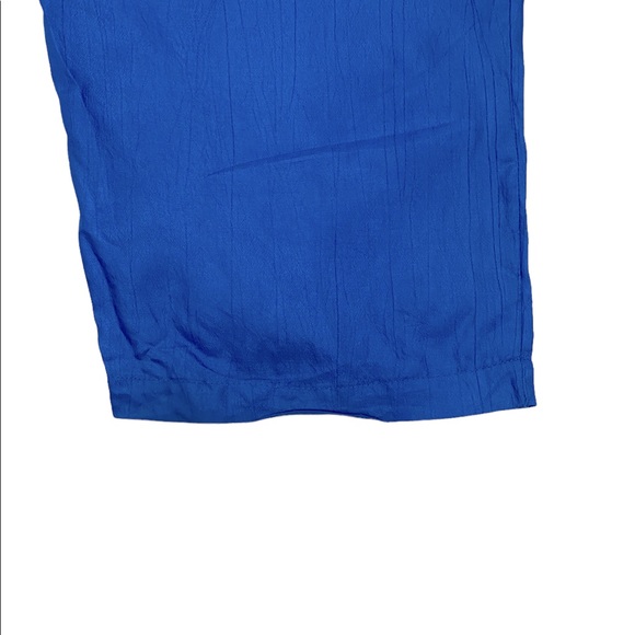 Vintage Ashleigh Morgan Sport Blue Short Sleeve Straight Leg Jumpsuit Size L - Picture 10 of 11